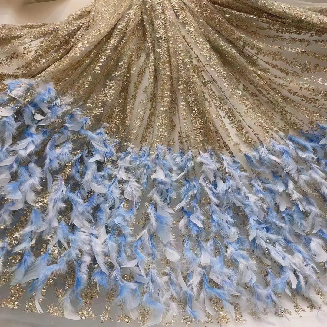 Thủ công Indonesia Hàn Quốc Dubai Rhinestone pha lê Bridal Tím sequin sang trọng thêu buổi tối ăn mặc 3D đính cườm ren vải