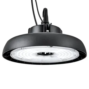 UFO LED High Bay Light,Plug & Play Lighting for Warehouse,5000K Daylight,Power Cord Included,IP65 Waterproof Fixture