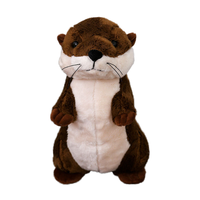 Jouets en peluche doux à succès, jouet en peluche réaliste en forme de loutre