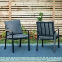 Ensemble de meubles de jardin en métal pour terrasse, ensemble bistrot, grands fauteuils avec table, table et chaises d'extérieur imperméables