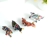 Figura de Ángel Toro Español de Resina Ecológica Hecha a Mano con Diseño de Mosaico Gaudí, Regalo Coleccionable de Souvenir, Decoración Resistente para el Hogar