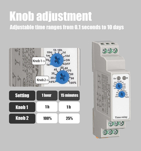 ريلاي توقيت CNTD CDT6-AT10M بقطر 35 ملم للتركيب على قضبان DIN، يعمل بتيار متردد 220 فولت (50-60 هرتز)، مع خاصية تأخير التشغيل، وحماية IP20، وميزة الطلاء بالإيبوكسي - Product Image 2
