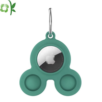 OKSILICONE Housse de protection en silicone souple anti-rayures pour AirTags, étui en silicone personnalisé, protecteur de traceur de localisation