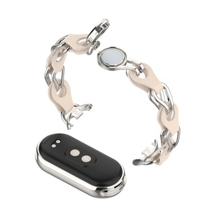 <span class=keywords><strong>Bracelet</strong></span> en <span class=keywords><strong>cuir</strong></span> de luxe personnalisé pour Mi Band 9/10, <span class=keywords><strong>bracelet</strong></span> en acier inoxydable, chaîne creuse tendance, <span class=keywords><strong>boucle</strong></span> magnétique - Product Image 4