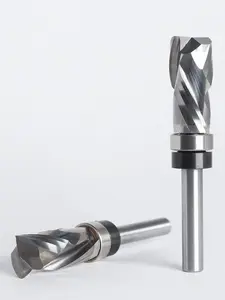 Rulman ultra-performans sıkıştırma gömme Trim katı karbür <span class=keywords><strong>CNC</strong></span> <span class=keywords><strong>Router</strong></span> Bit ağaç İşleme End Mill için 1/4 "<span class=keywords><strong>6mm</strong></span> Shank - Product Image 2