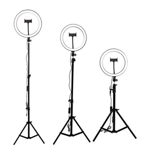 10 pulgadas Selfie anillo llenar de luz LED con soporte de escritorio soporte para teléfono celular - Product Image 2