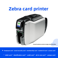 Impresora de Tarjetas de Identificación Zebra ZC100/300 Original, Impresora de Tarjetas de PVC con Impresión por Transferencia Térmica para Uso en Fábricas, Hoteles y Comercios