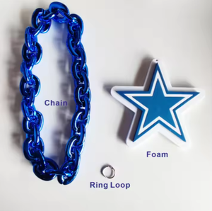 Collana con Ciondolo Grande in EVA Personalizzata con Logo Stampato dei Carolina Panthers e Catena Adatta per Feste e Celebrazioni - Product Image 3