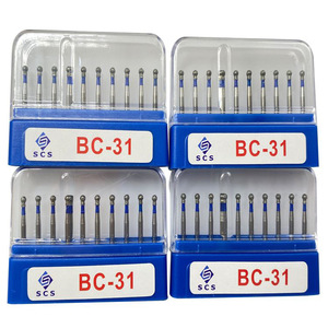 Ensemble de fraises diamantées pour dentisterie, 10 pièces par boîte, pour préparation, polissage et meulage des dents, pour usage dentaire - Product Image 2