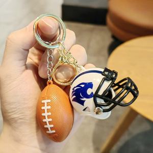 New Sports Lovers Motorcycle Car Key Decoration PU Leather Strap <b>Handbag</b> <b>Charms</b> Dainty Rugby Keychain for Boy Birthday Gifts - Product Image 6