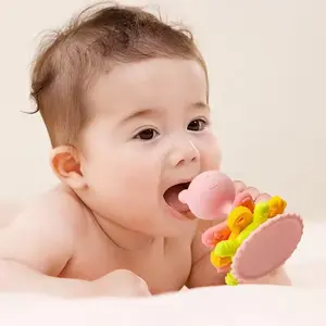 Mordedor para bebé recién nacido, cuidado de los dientes, mordedor sensorial para masticar, juguetes, regalo, nuevo diseño, oso sensorial, herramienta con forma de Animal, mordedor