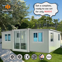 Maison préfabriquée moderne extensible et mobile de 40, 30, 20 pieds, directement de l'usine, avec 2, 3, 4 ou 5 chambres, villa préfabriquée, maison portable