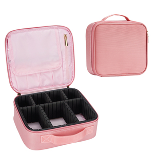 Traveling <b>Makeup</b> Bag <b>Case</b> Portable Cosmetic Artist Storage Adjustable Dividers <b>Makeup</b> Brushes Organizer Toiletry Bag - Product Image 1