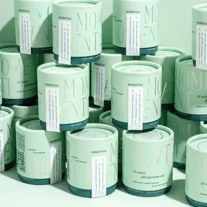 Biodegradável Personalizado Impresso Vazio Redonda Presente Caixa De Chá Tubo De Papel Tubo De Papel De Chá Recipiente Cilindro Embalagem