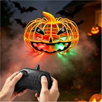 Avion télécommandé DWI Dowellin Flying Pumpkins, jouet drone télécommandé en forme de citrouille pour Halloween