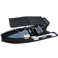 Bateau pneumatique de pêche Zhenbo 18 pieds Patrol RIB 540, yacht de luxe, coque en fibre de verre à fond en V profond, Hypalon PVC, avec pont solaire pour plongeur
