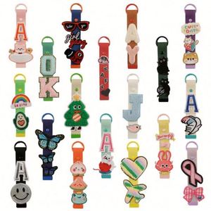 Wholesale Cute Keychain <b>Wristlet</b> Canvas Blank Embroidery Patch Metal Plastic Silicone Alloy Materials Fashionable Strap Gift - Product Image 4