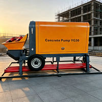 Bomba de Concreto Portátil Diésel, Mezcladora de Concreto Móvil Autocargable con Tecnología de Válvula en S, Motor Diésel Eficiente y Avanzado