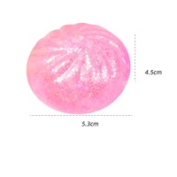 Nouveau Best-seller : Jouet sensoriel anti-stress souple en forme de petit pain vapeur, avec poudre dorée et cristaux, boîte mystère, cadeau