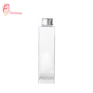 whole set 150ml 200ml 250ml 300ml 350ml 400ml 500ml through clear PET square bottle cosmetics packaging plastic lotion container