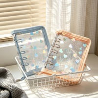 Carnets de rangement pour photocards Kpop style Instagram A6/A7, impression laser étoile, 10 pièces, en PVC, pour cartes d'idols, cadeau pour garçons et filles