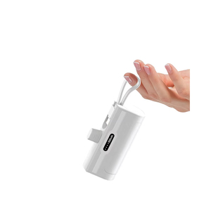 Popular Design Mini Portable 5000 Mah Type-<b>C</b> Fast <b>Charge</b> Plastic Outdoor Led Display Capsule Key Chain Power Bank - Product Image 2
