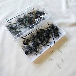 ขนตาคาเมลเลียแบบพรีเมี่ยมสำหรับ8D ขนตาขยายขนาด8มม. 10มม. 12มม. แคชเมียร์แบบแบนสีดำ - Product Image 1