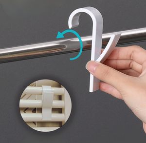 96mm * 59mm plastique blanc sur <span class=keywords><strong>radiateur</strong></span> porte-serviettes crochets pour serviettes suspendues - Product Image 1