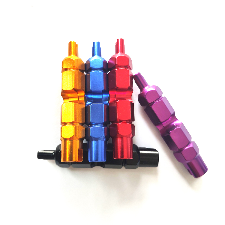 Алюминиевый инструмент для ремонта велосипеда TOPSUN, маленький простой цветной ручной инструмент, инструмент для клапана