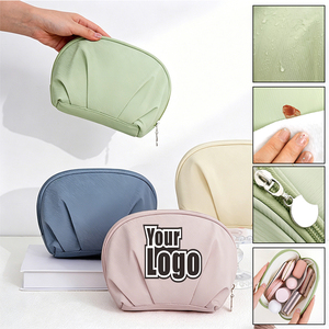 Bolsa de Maquillaje Personalizada Qetesh con Forma de Concha, Ligera, Portátil, para <span class=keywords><strong>Viajes</strong></span>, Cosméticos y Artículos de Aseo, con Divisores para Uso Diario - Product Image 1