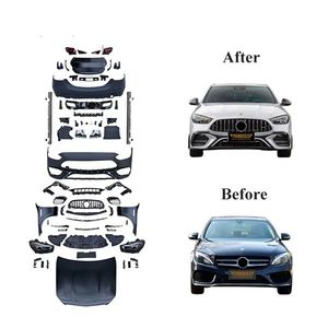 Pour 2015-2021 <span class=keywords><strong>mercedes</strong></span> Benz classe c W205 modifié W206 C63 AMG Bodykit pare-chocs avant arrière garde-boue calandre <span class=keywords><strong>capot</strong></span> - Product Image 1