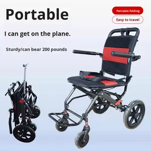 Équipement portatif léger de réadaptation de fauteuil roulant pliable multifonctionnel d'aide à la mobilité à quatre roues anti-chute - Product Image 3