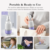 Pulvérisateur d'eau ozonée éliminant 99,99 % des germes, brume nano ultra-fine d'eau ozonée