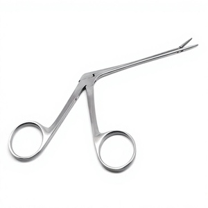 Micro-pince alligator 3 pouces à mâchoires dentelées pointues, instrument ORL pour l'élimination du cérumen, instrument ophtalmique, instrument de microchirurgie auriculaire - Product Image 1