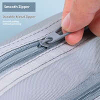 Étui à crayons en maille avec logo personnalisé, double fermeture éclair, pochette transparente en filet, trousse scolaire pour examens, vente en gros