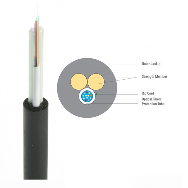 Outdoor Aerial MINI ADSS 6 12 24 core ASU80 ASU120 Fiber optic cable cheap price