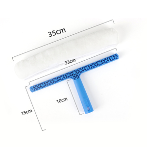 Kit de nettoyage de fenêtres télescopique avec couverture en microfibre, lame en caoutchouc, long manche, raclette de douche et outil de nettoyage de miroirs - Product Image 5