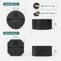 Base de Lámpara LED Acrílica con Control Remoto y Cable USB, Iluminación Nocturna con Efecto de Ilusión Sonora Inalámbrica, Venta Directa al Por Mayor, Prototipo Rápido