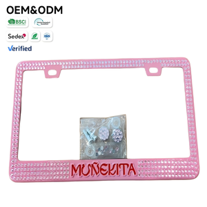 Aangepast logo, aangepaste vorm, gratis mockup, lage minimale bestelhoeveelheid voor auto-kentekenplaatdecoratie, kentekenplaathouder - Product Image 1