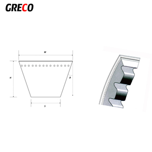 Courroie trapézoïdale renforcée de bonne qualité AVX13X900 adaptée aux véhicules Nissan et Toyota, courroie en caoutchouc - Product Image 6