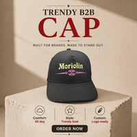 Casquette de baseball unisexe réglable en coton doux noir uni, avec logo brodé ornemental à deux tons et inscription en serif, prête à l'emploi