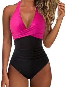 2025 Sexy Cross V Neck Solid Pattern 1 pièce Bikini Offre Spéciale Beachwear - Product Image 3