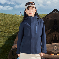 Ensemble deux pièces pour femmes, veste imperméable à fermeture éclair, pour snowboard, ski, montagne, coupe-vent, doublée de polaire, à capuche, 3 en 1