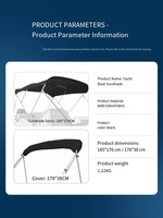Meilleures ventes de pare-soleil en matériau Oxford pour bateau de pêche gonflable ponton en caoutchouc accessoires de yacht fournitures marines