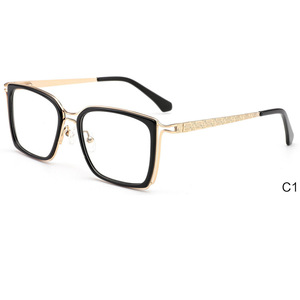 Châu Âu Mỹ của phụ nữ chất lượng cao quang thời trang kính khung phong cách mới Acetate chất liệu không theo toa - Product Image 3