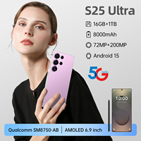 Nuevo Teléfono Inteligente S25 Ultra Original, 5G, Pantalla de 6.9 Pulgadas, 16GB+1TB, Android, Batería de 8000mAh, Gran Venta
