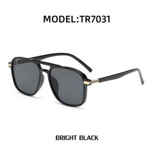 Gafas de sol cuadradas Retro Tr90 56-17-146 Uv400, gafas de moda unisex ligeras para hombres y mujeres, estilo callejero - Product Image 3