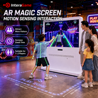 Écran Magique AR 85 Pouces avec Détection de Mouvement, Appareil de Jeu Interactif de Suivi Corporel pour Enfants, Machine d'Arcade pour Parcs d'Attractions et Centres Commerciaux