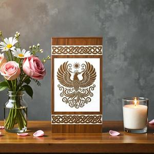 Latest Arrival Decorative Floral Wooden Cremation Urn | Elegant <b>Memorial</b> Ashes <b>Box</b> for Adults Human Ash By Exporters - Product Image 4