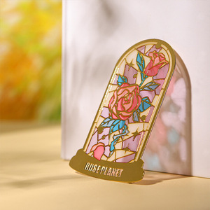 Marque-page en métal translucide, série Chasing Light Encounter, rétro, marque-page de lecture pour étudiants, carte mémo, porte-page - Product Image 2